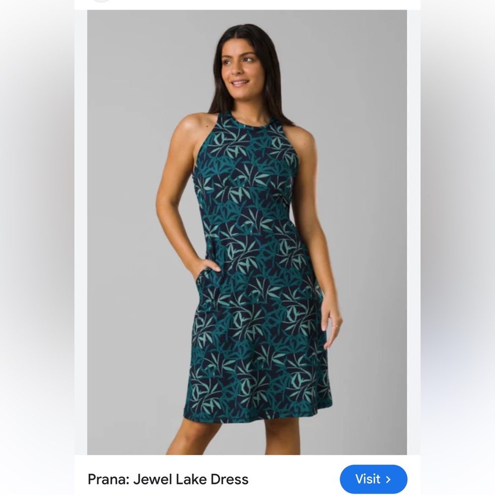 Prana Women's Jewel Lake Midi Dress - Teal and Black